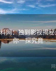 0223. 黑料网：独到影视揭秘盘点，带你一探究竟