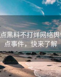 1042. 盘点黑料不打烊网络舆情十大焦点事件，快来了解