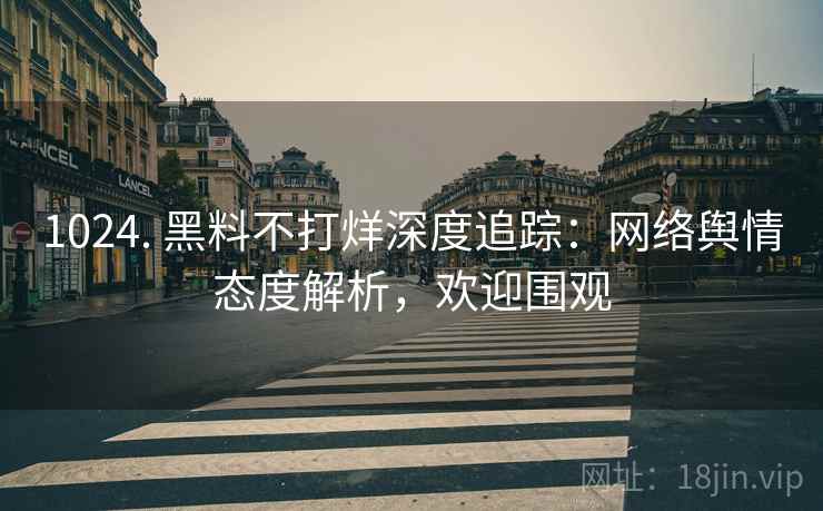 1024. 黑料不打烊深度追踪：网络舆情态度解析，欢迎围观