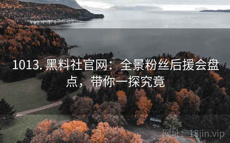 1013. 黑料社官网：全景粉丝后援会盘点，带你一探究竟